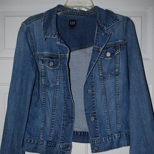 GAP Distressed Blue Jean Jacket - Size M